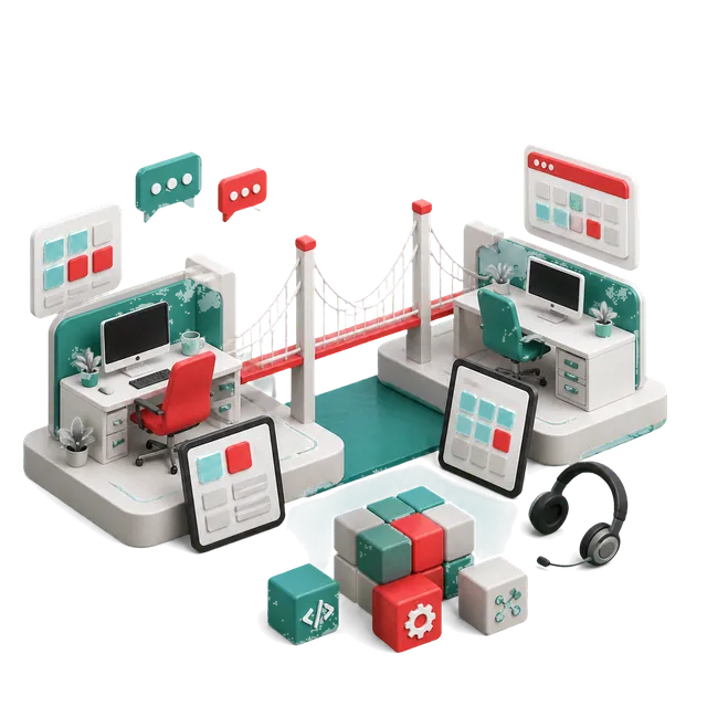 3D offshore development center bridge between Japan and India workspaces