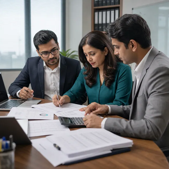 Indian finance team reviewing a monthly payroll run