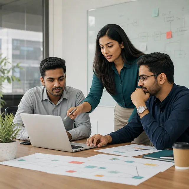 Indian operations and technology team planning connected SaaS workflows